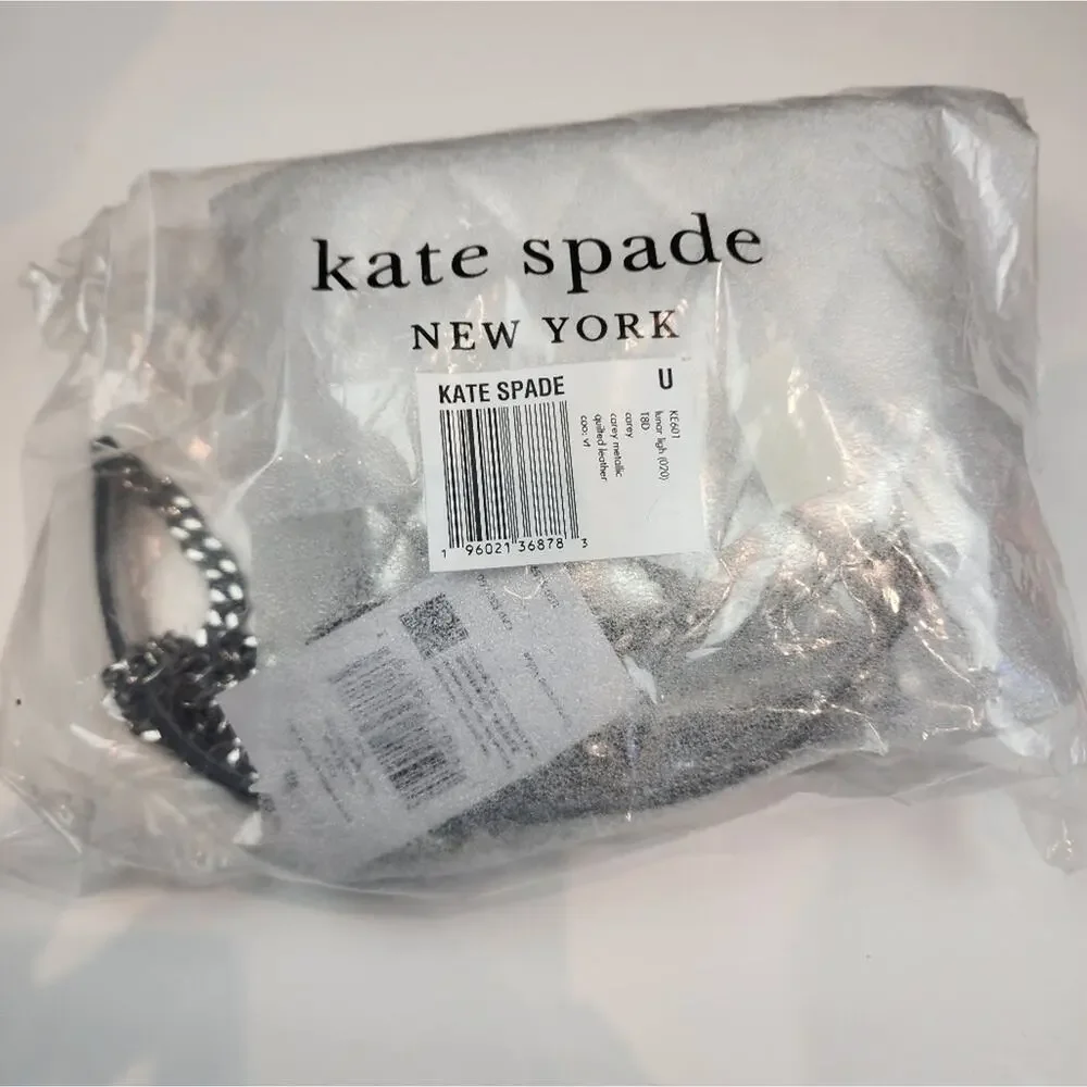 Kate Spade New Silver Crossbody Bag Lunar Light  Micro Purse Concerts Bag‎
